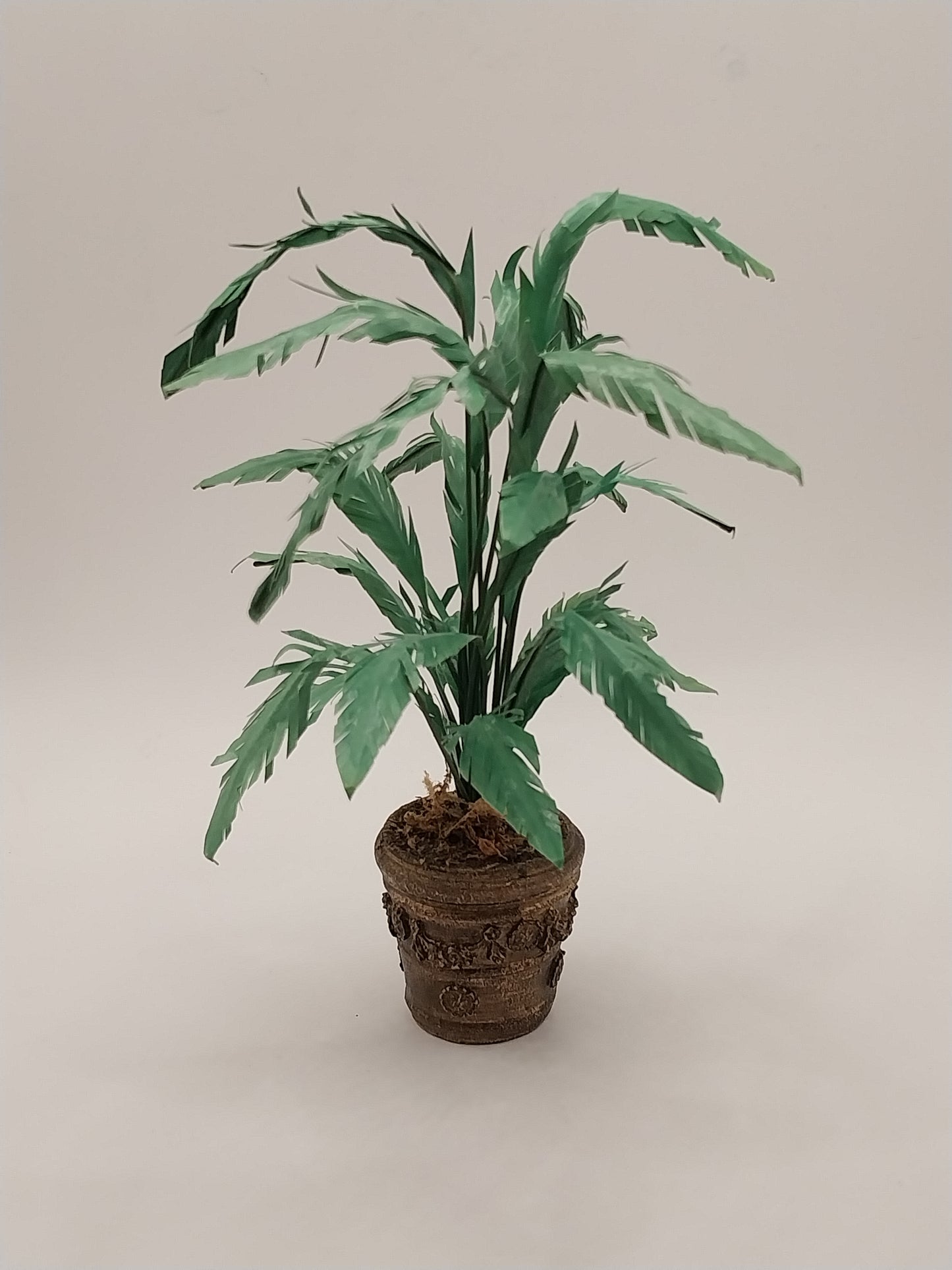 CCB0842, Palm Tree In Pot, Gold & Black