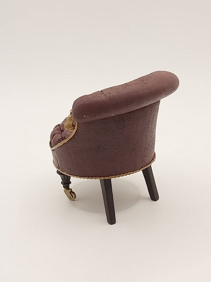 CCB0861, Slipper Chair, Plum & Gold, Resin