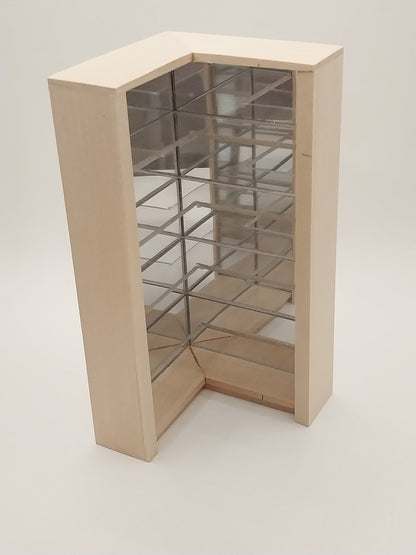 CRH1128, Corner Shelves With Mirror Back, Unfinished