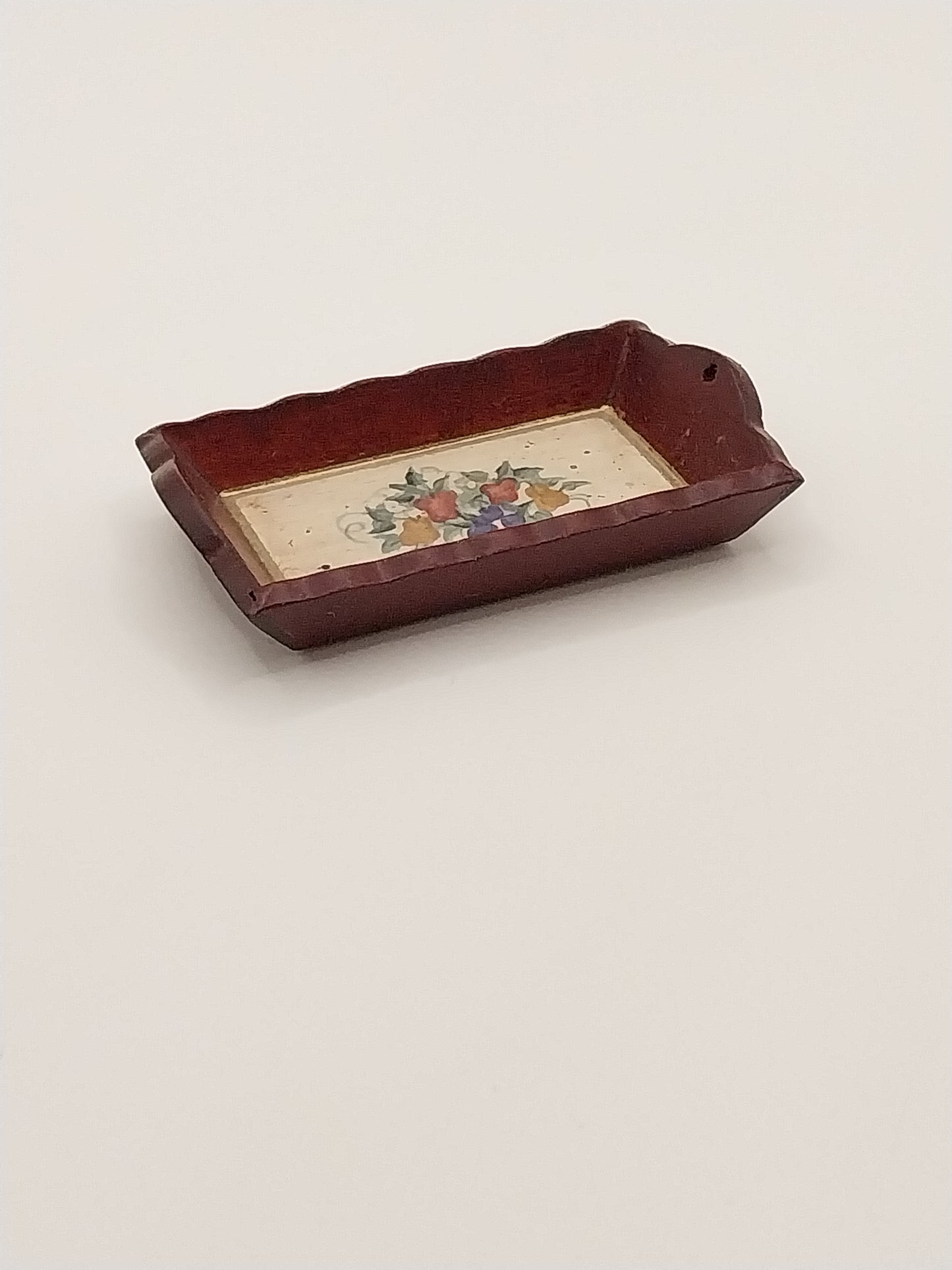 CRH1135, Tray, Rectangle, Mahogany Handpainted