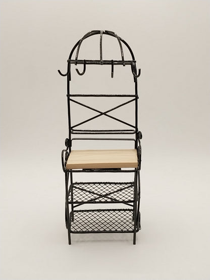 CMS157, Metal Kitchen Rack, Black