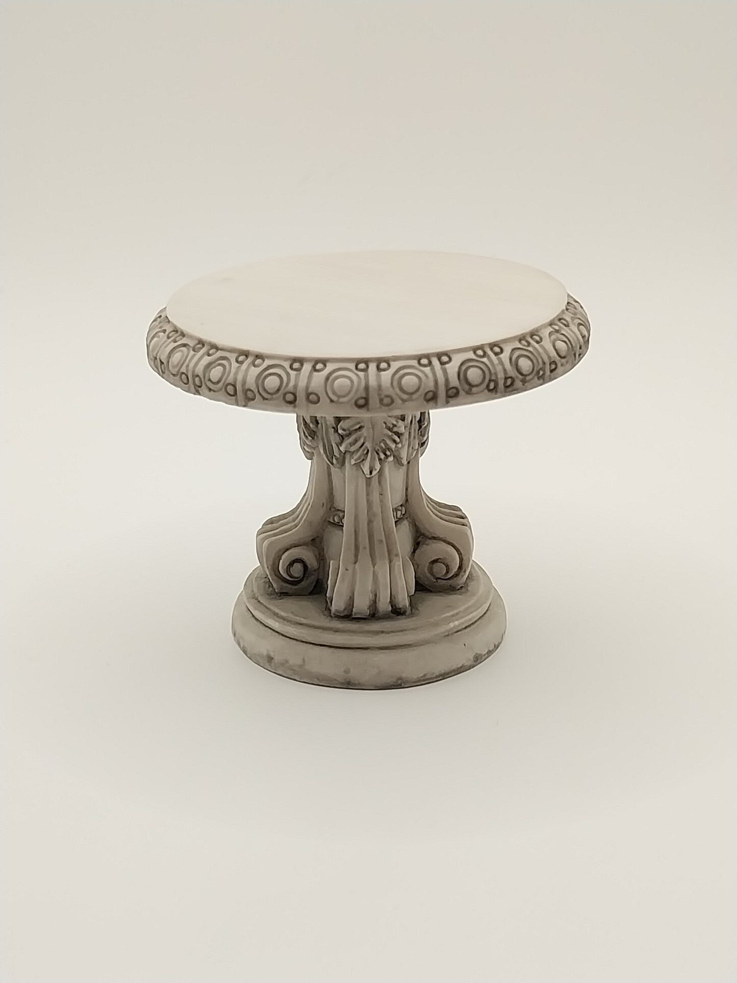CMS164, Stone Table & Benches, Grey, 4pc