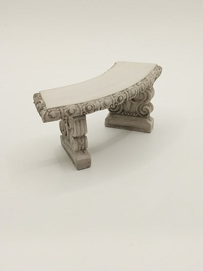 CMS164, Stone Table & Benches, Grey, 4pc