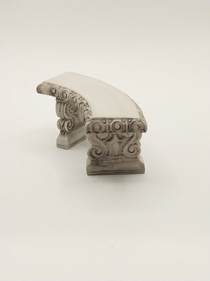 CMS164, Stone Table & Benches, Grey, 4pc