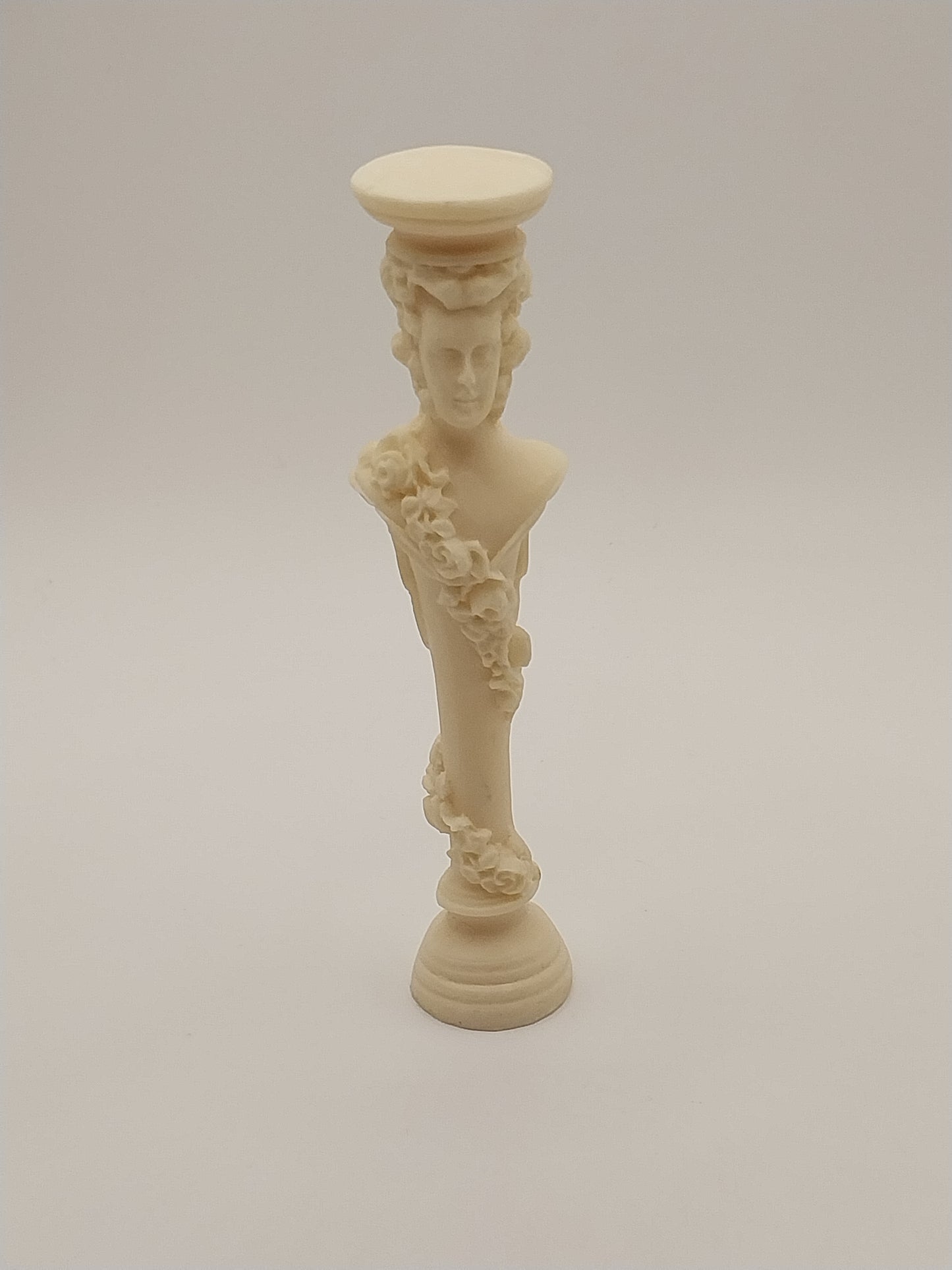 Corinthian Lady Pedestal, Ivory