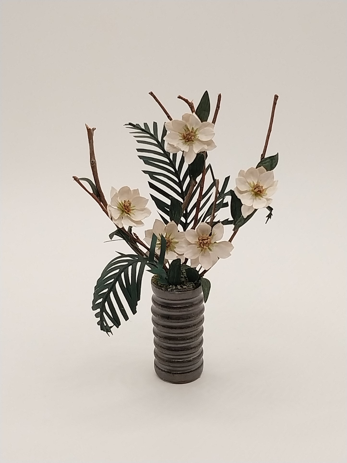 Magnolia Flower Arrangement In Luster Vase