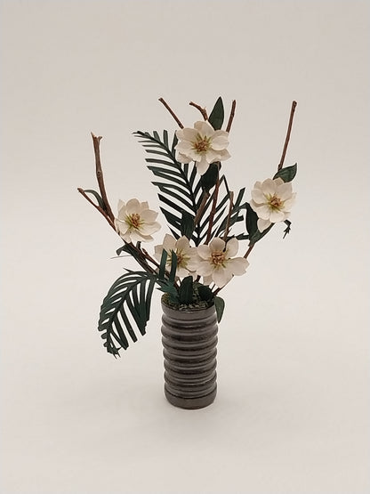 Magnolia Flower Arrangement In Luster Vase