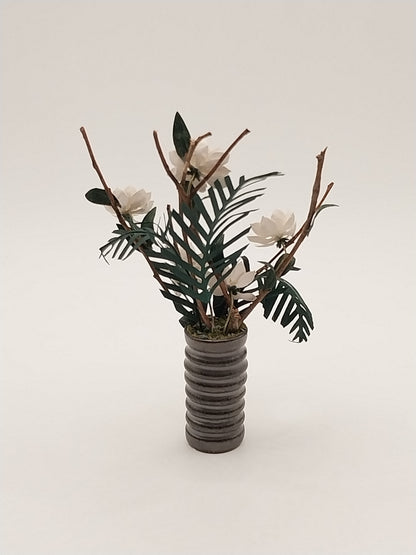 Magnolia Flower Arrangement In Luster Vase