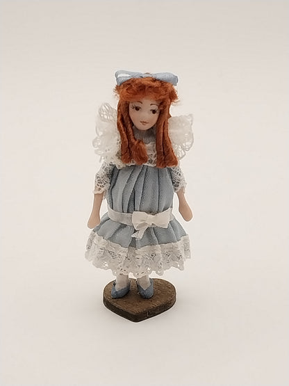 Baby Doll With Blue Dress & Red Hair