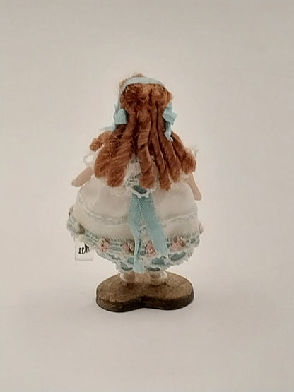 Cassandra Baby Doll, White Dress With Aqua Trim