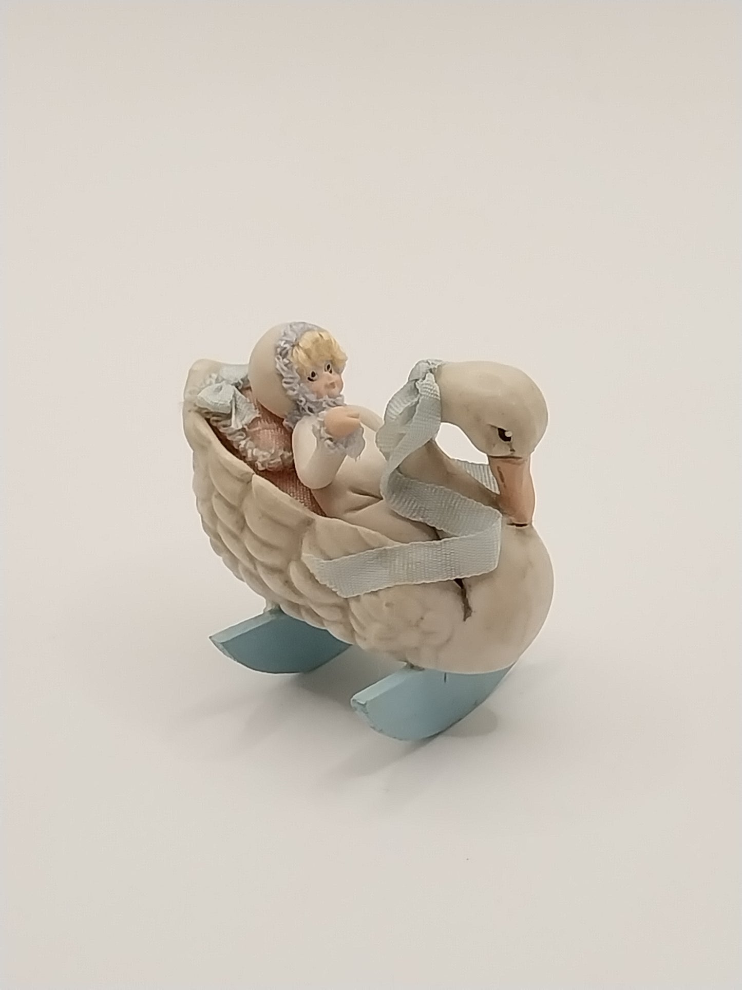 Swan Cradle & Baby For Doll In Dollhouse