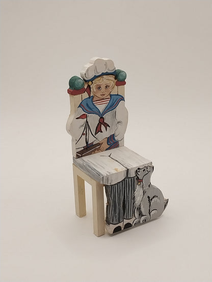 Victorian Child Table With Chairs, Handpainted