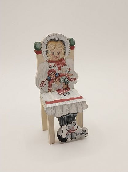Victorian Child Table With Chairs, Handpainted