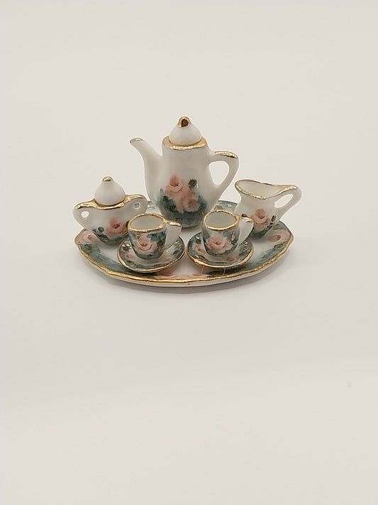 Porcelain Tea Set, Handpainted, 10pcs