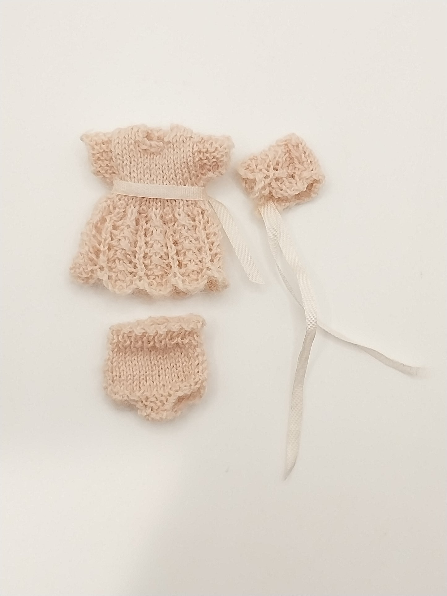 Crochet Baby Outfit, Pink, 3pc