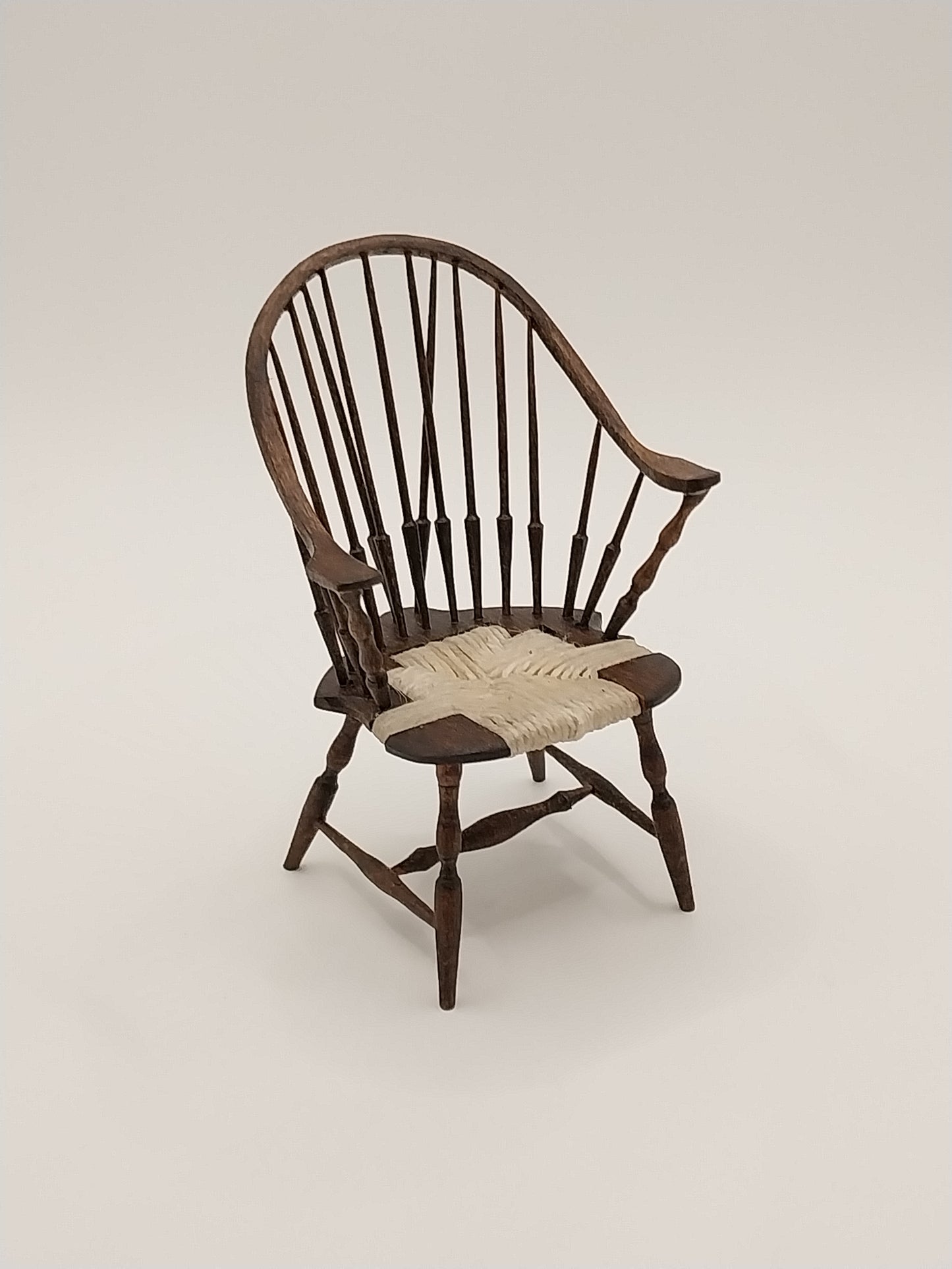 Continuous Windsor Arm Chair, Aged Walnut