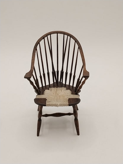 Continuous Windsor Arm Chair, Aged Walnut