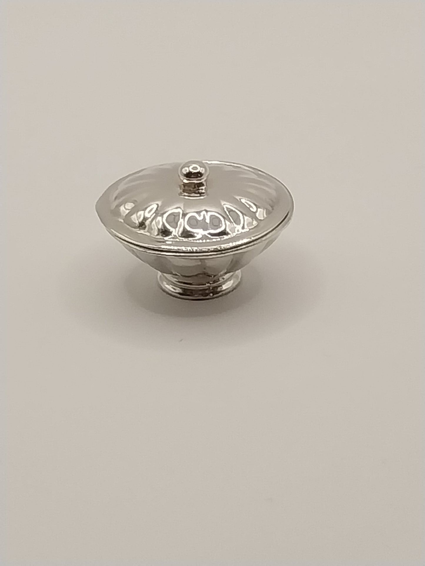 Scalloped Bowl With Lid, Sterling Silver