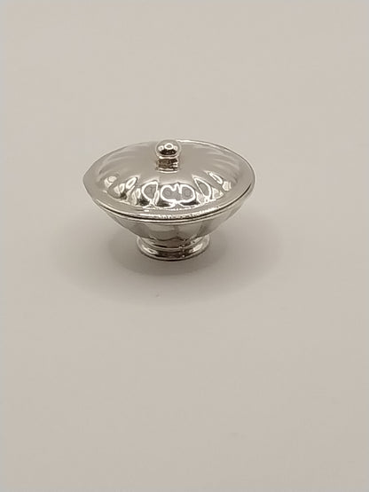 Scalloped Bowl With Lid, Sterling Silver