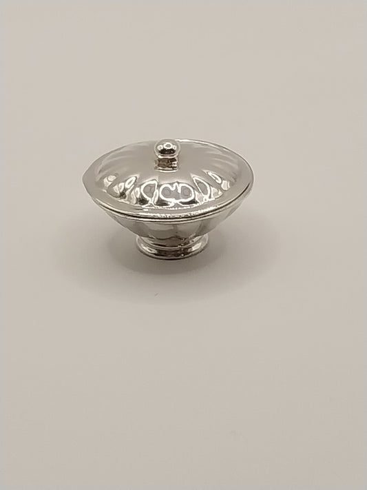Scalloped Bowl With Lid, Sterling Silver