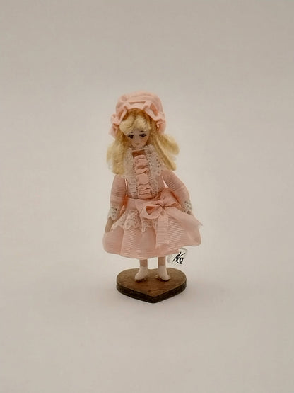 CJB273, Emma Baby Doll, Pink Dress White Lace