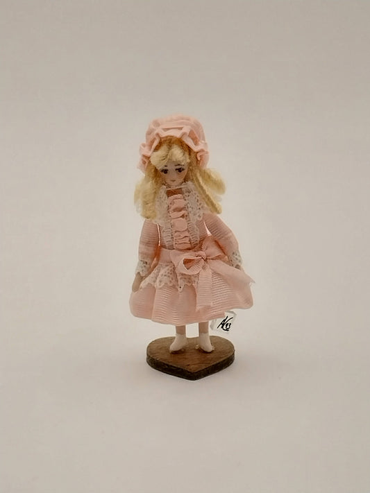 CJB273, Emma Baby Doll, Pink Dress White Lace