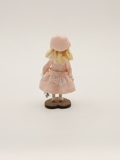 CJB273, Emma Baby Doll, Pink Dress White Lace