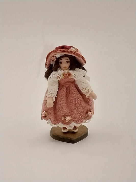 Nicole Baby Doll, Rose Dress & Hat