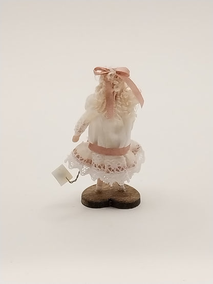 Baby Doll, White Dress With Rose Trim