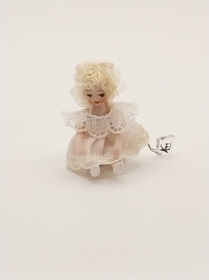 Wee Baby Doll, Sitting, Pink Dress