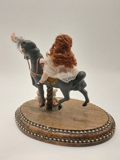 Little Girl on Carousel Horse
