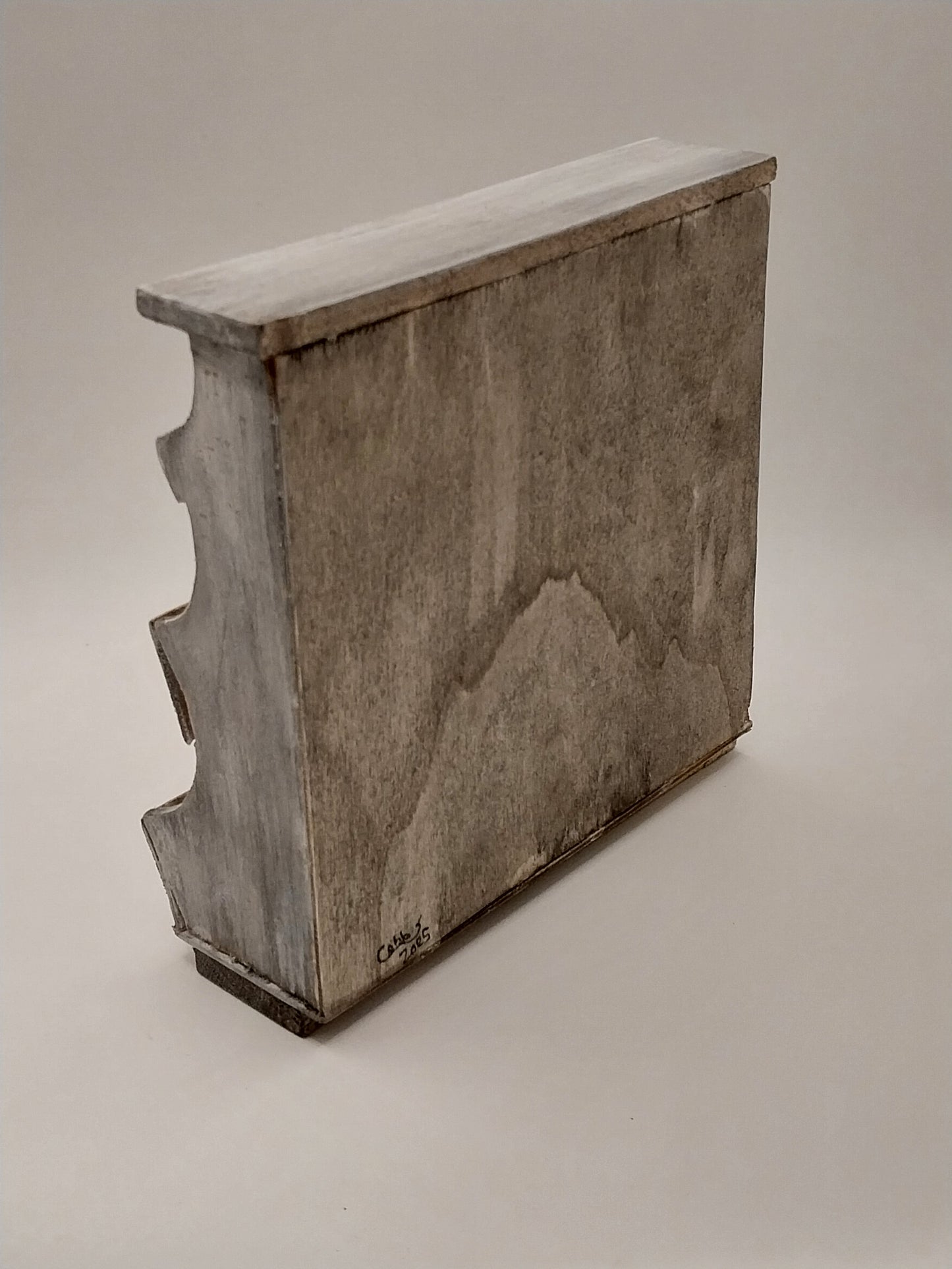 Wooden Bin Unit, Distressed White, Handmade