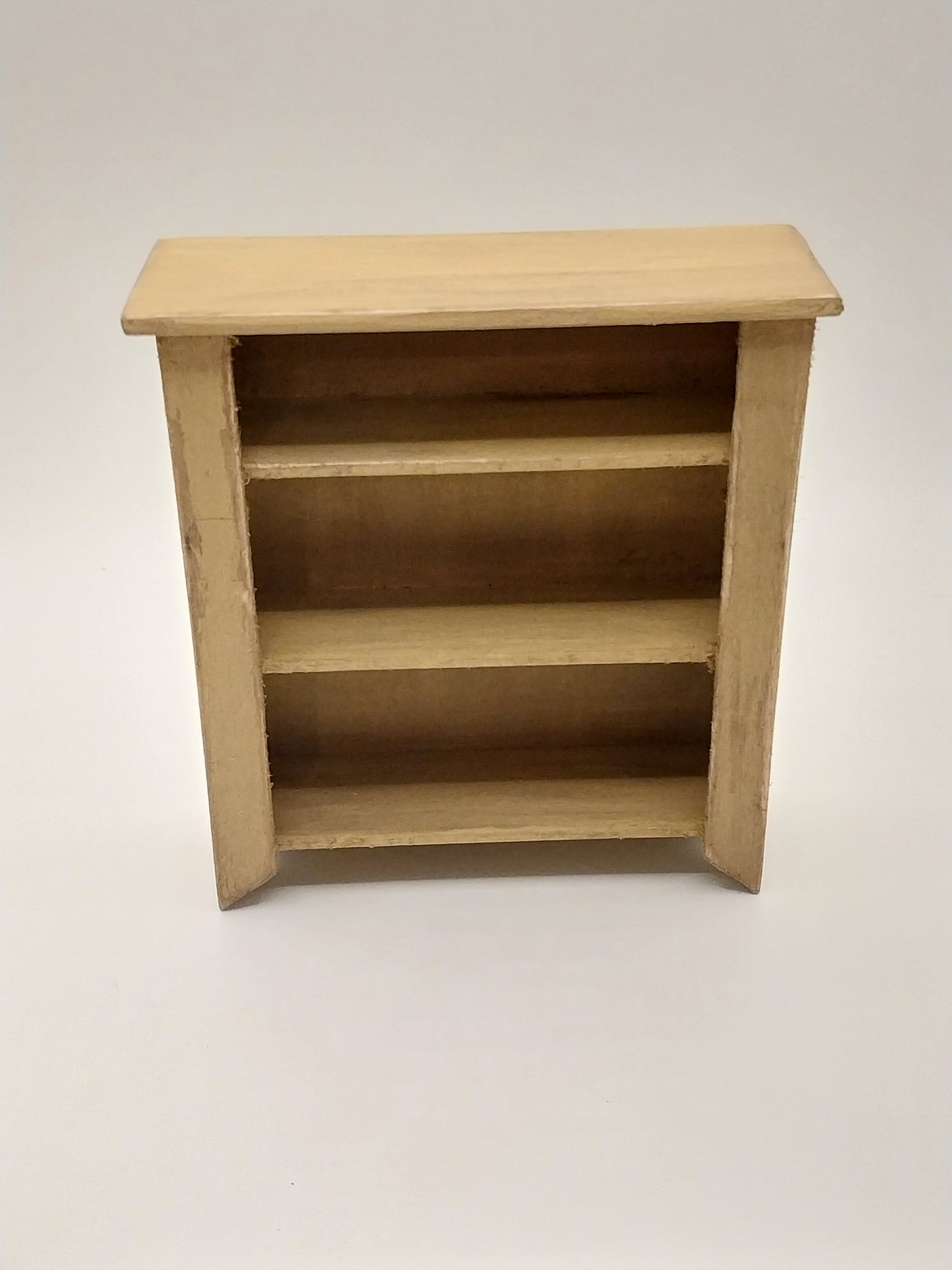 Wooden 3 Shelf Unit, Distressed Yellow, Handmade