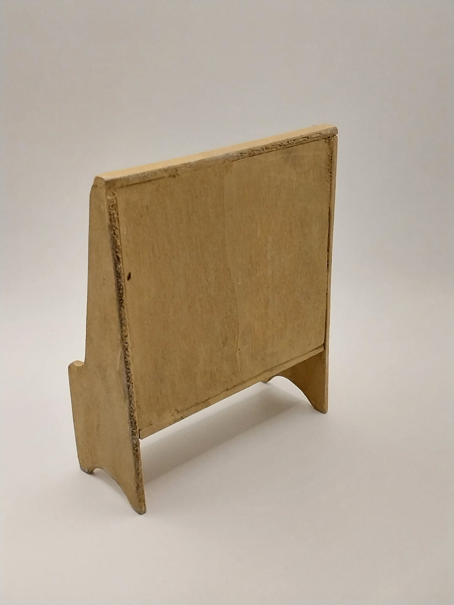 Wooden 3 Shelf Settee Bench With Meadow Picture, Handpainted