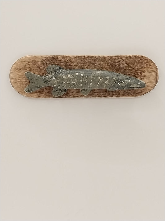 Fish Plaque, Northern Pike, Handcarved