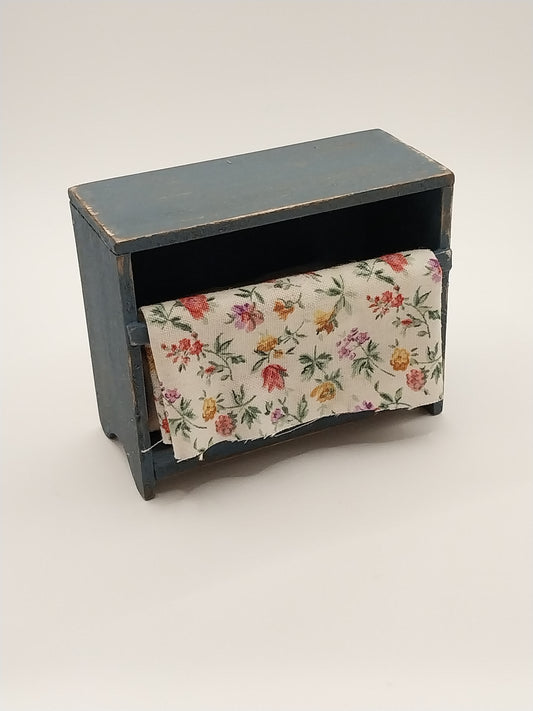 Blanket Shelf & Rack, Distressed Blue