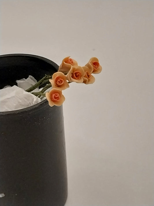 CRH1142, Rose Flower Stem, Coral, 1pc
