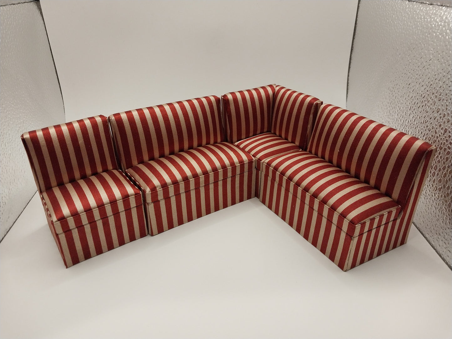 Living Room Sectional Set, Red, 4pc