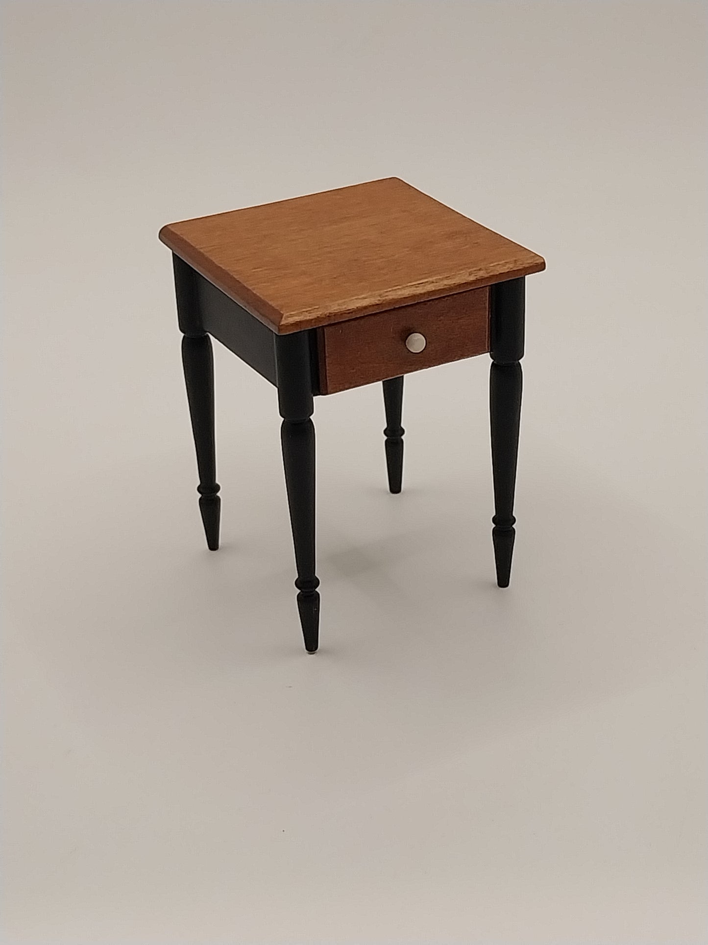 Vintage Nightstand, Cherry & Black
