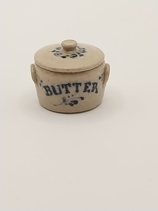 Stoneware Butter Crock With Lid