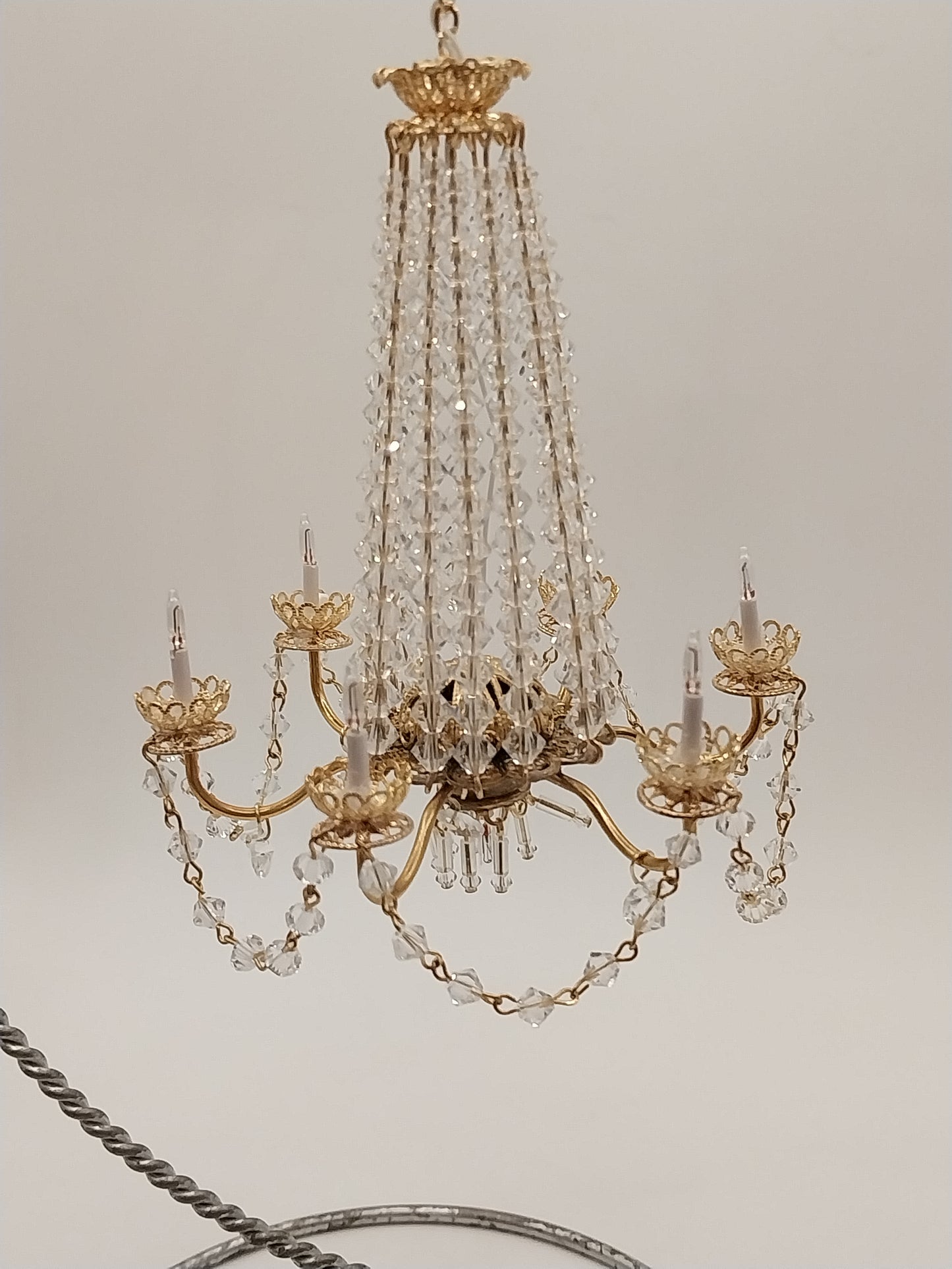 Chandelier, 6 Arm With Down Light