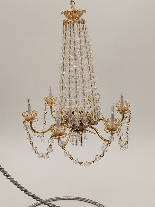 Chandelier, 6 Arm With Down Light