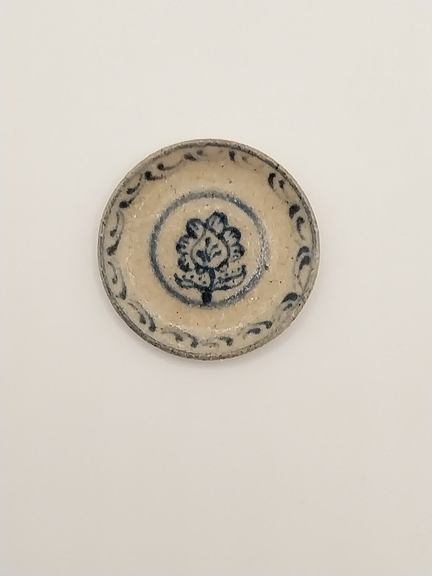 Stoneware Plate, Floral, B