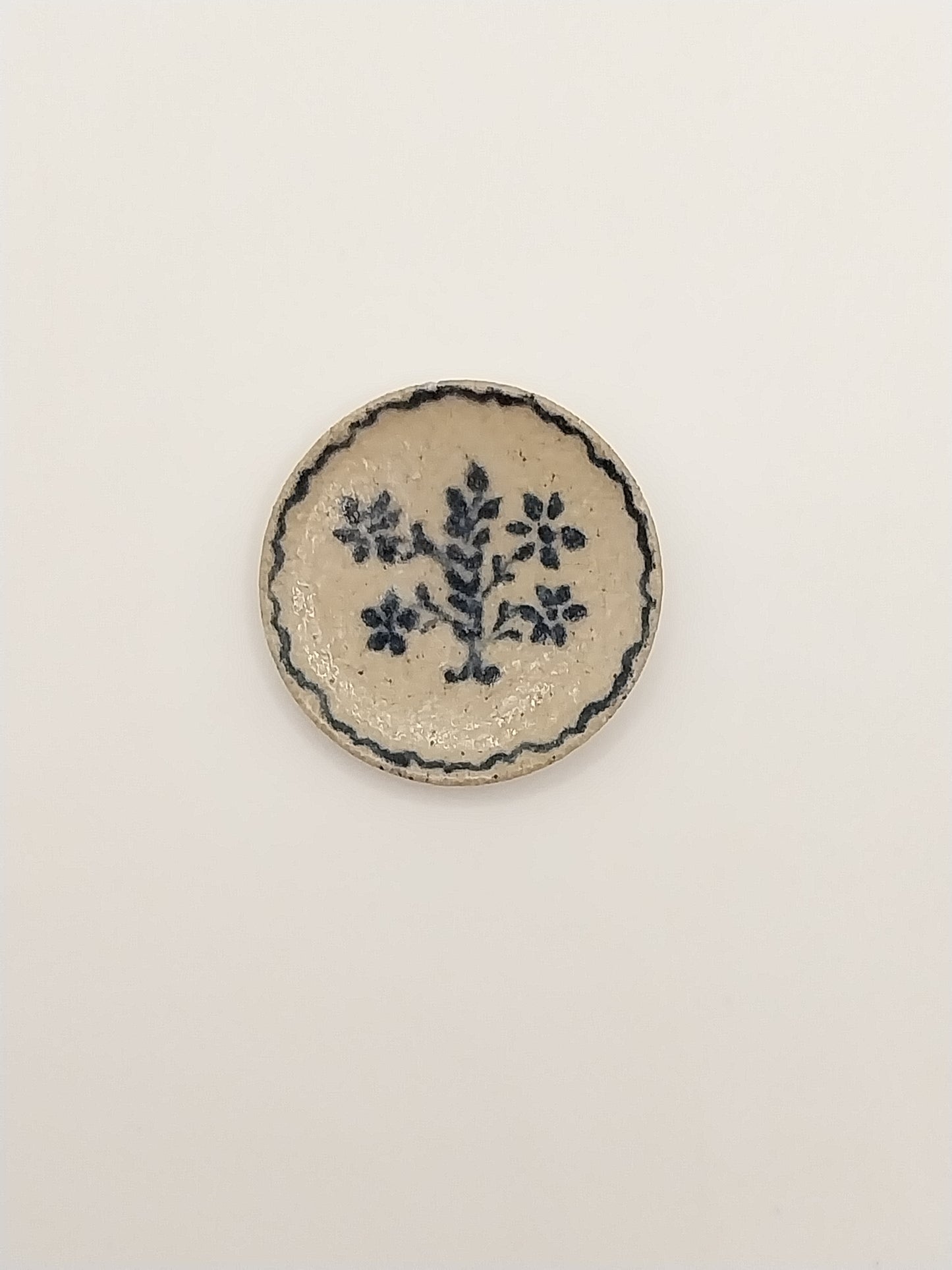 Stoneware Plate, Floral, C