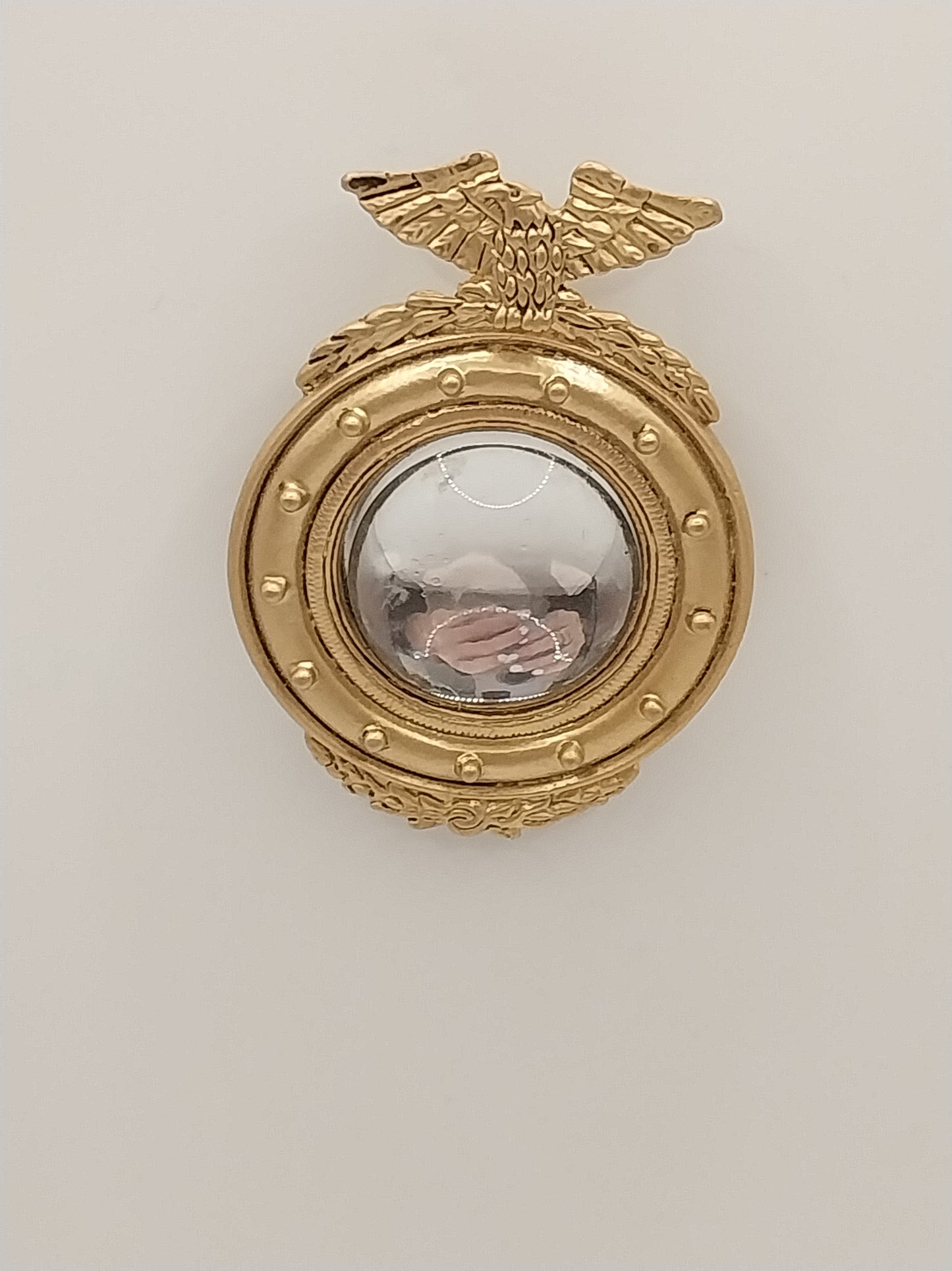 Vintage Antique Gold Federal Eagle Bubble Mirror