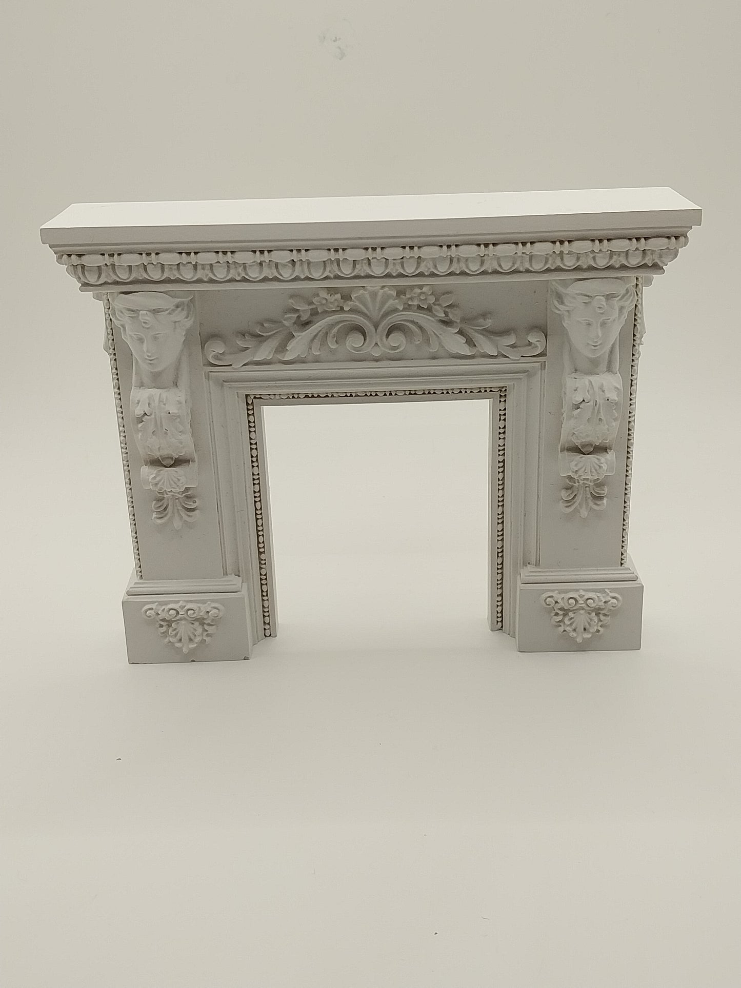 White Fireplace Mantle , Ladies Corbel
