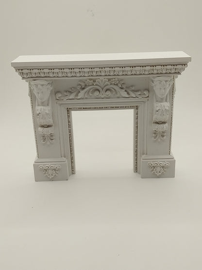 White Fireplace Mantle , Ladies Corbel