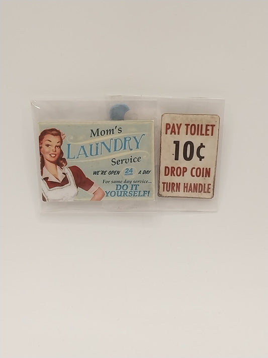 Vintage Laminated Signs, Assorted