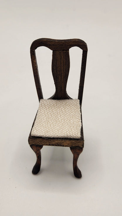 1/2" Scale Queen Anne Side Chair, Walnut