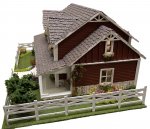 1/4" Scale Two Story Ranch House Dollhouse, Complete Kit